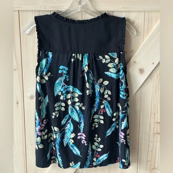 Meadow Rue Anthropologie Floral Flowy Sleeveless Top Size Medium - Picture 3 of 4